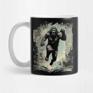 Bigfoot News Headline | Funny Retro Bigfoot Mug